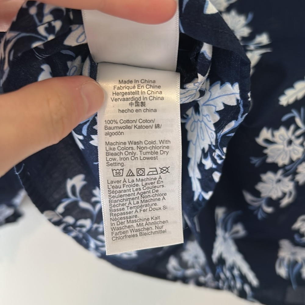 J. Crew Floral Artist Top in Blue Print - Picture 7 of 8